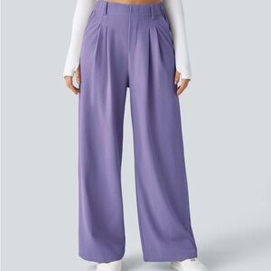 Halara Flex High Waist Waffle Work Pants Mellow Purple